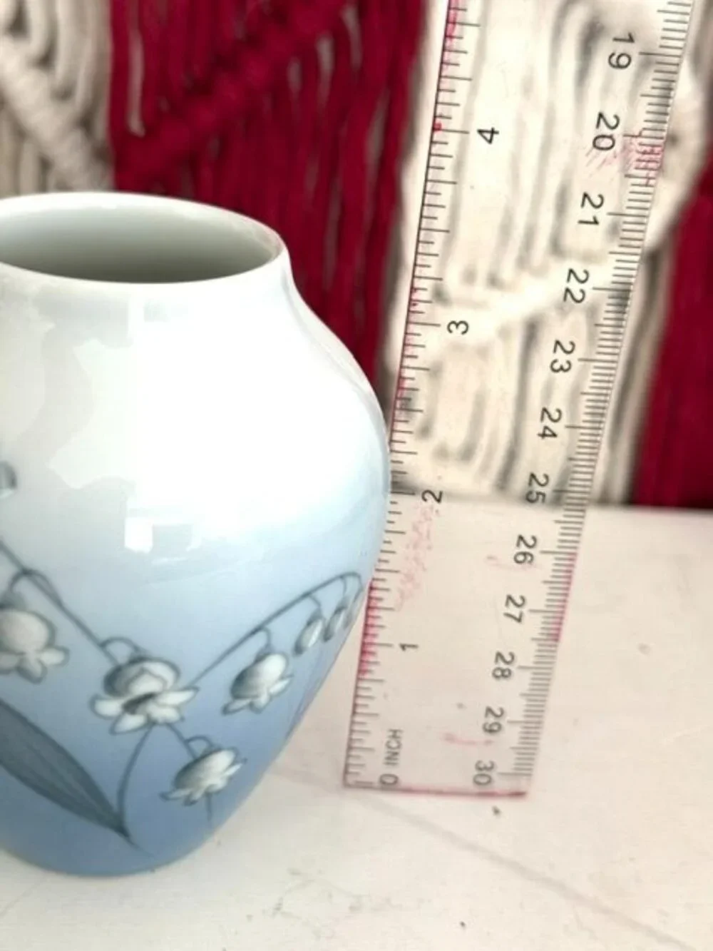 B&G Bing & Grøndahl Copenhagen Porcelain Lily of the Valley Bud Vase Denmark 501